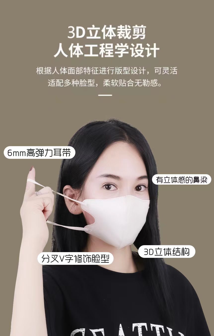 一次性立体独立3D黑色口罩