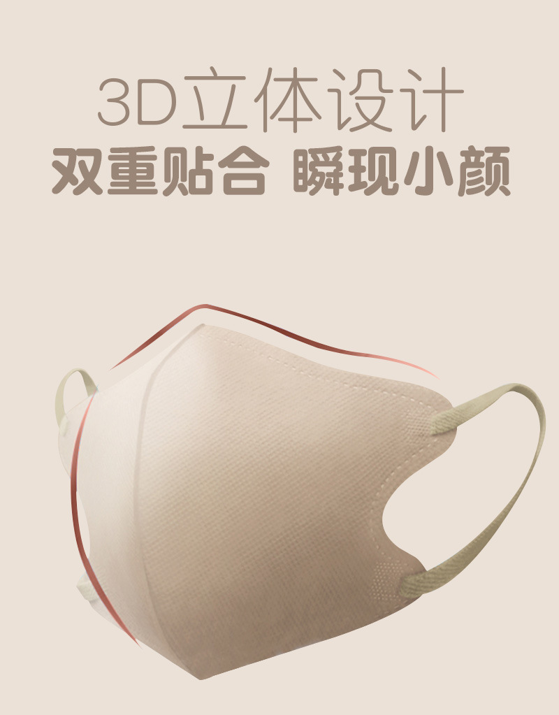 一次性立体独立3D黑色口罩